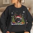 Dog Lovers French Bulldog Santa Hat Ugly Christmas Sweater Women Sweatshirt Gifts for Her