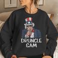 Druncle Sam Uncle Sam Beer 4Th Of July Party Drinking Drinking s Women Sweatshirt Gifts for Her