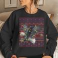 Eagle Christmas Lights Ugly Sweater Goat Lover Women Sweatshirt Gifts for Her