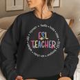 Esl Teacher English As A Second Language Teacher Women Crewneck Graphic Sweatshirt Gifts for Her