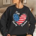 Faith Freedom 4Th Of July Patriotic Men Women Sweatshirt Gifts for Her