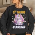 First Grade Will Be Magical Cute Unicorn Rock 1St Grade Girl Women Sweatshirt Gifts for Her