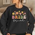 Floral Bride Squad Wildflower Wedding Bachelorette Party Women Sweatshirt Gifts for Her