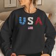 Floral Usa American Flag Rose Men Women Kids Patriotic Patriotic Women Sweatshirt Gifts for Her