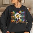 Fourth Grade Dream Team Groovy Back To School Team 4Th Grade Women Sweatshirt Gifts for Her