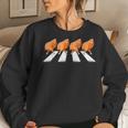 Fun Chicken Crossing Road Crosswalk Turkey Day Thanksgiving Women Sweatshirt Gifts for Her