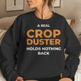 Farting Joke Sarcastic Crop Duster Women Sweatshirt Gifts for Her