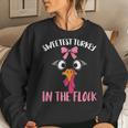 Girls Sweetest Turkey In The Flock Thanksgiving Women Sweatshirt Gifts for Her