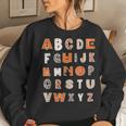 Halloween Alphabet Teaching Abcs Learning Teacher Women Sweatshirt Gifts for Her
