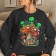 Magic Mushroom Alien Trippy Shroom Lsdweed Acid Trip Women Sweatshirt Gifts for Her