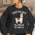 Taiko Alpaca Llama Bachi Pun Practice Group Women Sweatshirt Gifts for Her