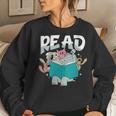 Teacher Library Read Book Pigeon Wild Animal Bookish Women Sweatshirt Gifts for Her