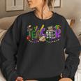 Funny Teacher Mardi Gras Parade Festival Family Matching Women Crewneck Graphic Sweatshirt Gifts for Her