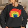 Gay Pride Cat Lgbt Cats Pile Cute Anime Rainbow Women Sweatshirt Gifts for Her