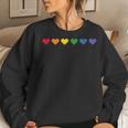 Gay Pride Hearts Lgbtq Ally - Rainbow Hearts Women Sweatshirt Gifts for Her Gay Pride Hearts Lgbtq Ally - Rainbow Hearts Women Sweatshirt Gifts for Her