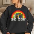 Be You Gay Pride Lgbt Ally Rainbow Vintage Pride Lgbtq Women Sweatshirt Gifts for Her