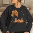 German Shepherd Autumn Leaf Fall Dog Thanksgiving Halloween Halloween Women Sweatshirt Gifts for Her