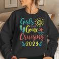 Girls Gone Cruising 2023 Matching Cruise Vacation Trip Funny Women Crewneck Graphic Sweatshirt Gifts for Her