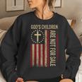 Gods Children Are Not For Sale American Flag Funny Women Crewneck Graphic Sweatshirt Gifts for Her