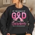 By The Grace God Im A Survivor Breast Cancer Survivor Women Sweatshirt Gifts for Her