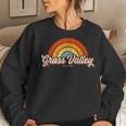Grass Valley California Ca Vintage Rainbow Retro 70S Women Sweatshirt Gifts for Her