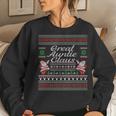 Great Auntie Claus Ugly Christmas Sweater Pajamas Women Sweatshirt Gifts for Her