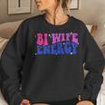 Groovy Bi Wife Energy Lgbtq Vintage Bisexual Pride Lgbt Women Sweatshirt Gifts for Her