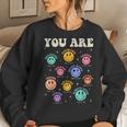 Groovy You Are Bible Verse Smile Face Religious Christian Women Sweatshirt Gifts for Her