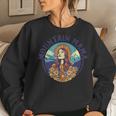 Groovy Mountain Mama Hippie 60S Psychedelic Artistic Women Crewneck Graphic Sweatshirt Gifts for Her