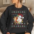 Guinea Pig Christmas Fairy Lights Santa Ugly Sweater Pajamas Women Sweatshirt Gifts for Her