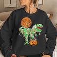 Halloween For Boys Dinosaur T-Rex Mummy Pumpkin Women Sweatshirt Gifts for Her