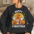 Happy Christmas Joe Biden Confused Halloween Pumpkin Women Sweatshirt Gifts for Her