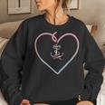 Heart Anchor Vacation Nautical Anchor Women Sweatshirt Gifts for Her