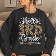 Hello 3Rd Grade Leopard Teacher Student Back To School Girls Women Sweatshirt Gifts for Her