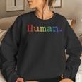 Human Lgbt Rainbow Flag Gay Pride Ally For Men Women Girls Women Sweatshirt Gifts for Her