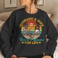 Husband-Wife Travel Partners For Life Beach Summer Dark Women Crewneck Graphic Sweatshirt Gifts for Her