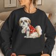 I Love Mom Tattoo Shih Tzu Mom Funny Mothers Day Gifts Women Crewneck Graphic Sweatshirt Gifts for Her