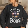 I'm Just Here For The Boos Wine Glasses Halloween Drinking Women Sweatshirt Gifts for Her