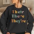 Their There They're English Teacher Gramma Police Joke Women Sweatshirt Gifts for Her