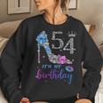 It's My 54Th Purple Shoe Crown Happy 54Th Birthday Women Sweatshirt Gifts for Her