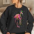 Jester Flamingo & Beads Mardi Gras Fat Tuesday Parade Girls Women Sweatshirt Gifts for Her