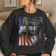 Jesus 4Th Of July American Flag Christian Faith Christ Lover Women Sweatshirt Gifts for Her