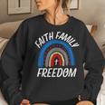 July 4Th Women’S Patriotic Faith Family Freedom American Women Sweatshirt Gifts for Her