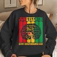 Junenth Is My Independence Day Black Women Afro Melanin Women Crewneck Graphic Sweatshirt Gifts for Her