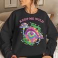 Keep Me Wild Trippy Mushroom Celestial Mystical Cottagecore Women Sweatshirt Gifts for Her