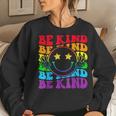 Be Kind Lgbt Pride Month Gay Right Smile Happy Face Women Sweatshirt Gifts for Her