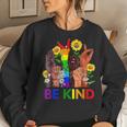 Be Kind Sign Language Hand Talking Lgbtq Flag Gay Pride Women Sweatshirt Gifts for Her