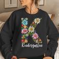 Kindergarten Teacher First Day Of School Back To School Kids Women Crewneck Graphic Sweatshirt Gifts for Her