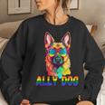 Lgbt Ally Dog Rainbow Women Sweatshirt Gifts for Her
