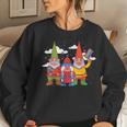 Lgbt Gay Pride Garden Gnome Lover Rainbow Flag Nordic Gnome Women Sweatshirt Gifts for Her